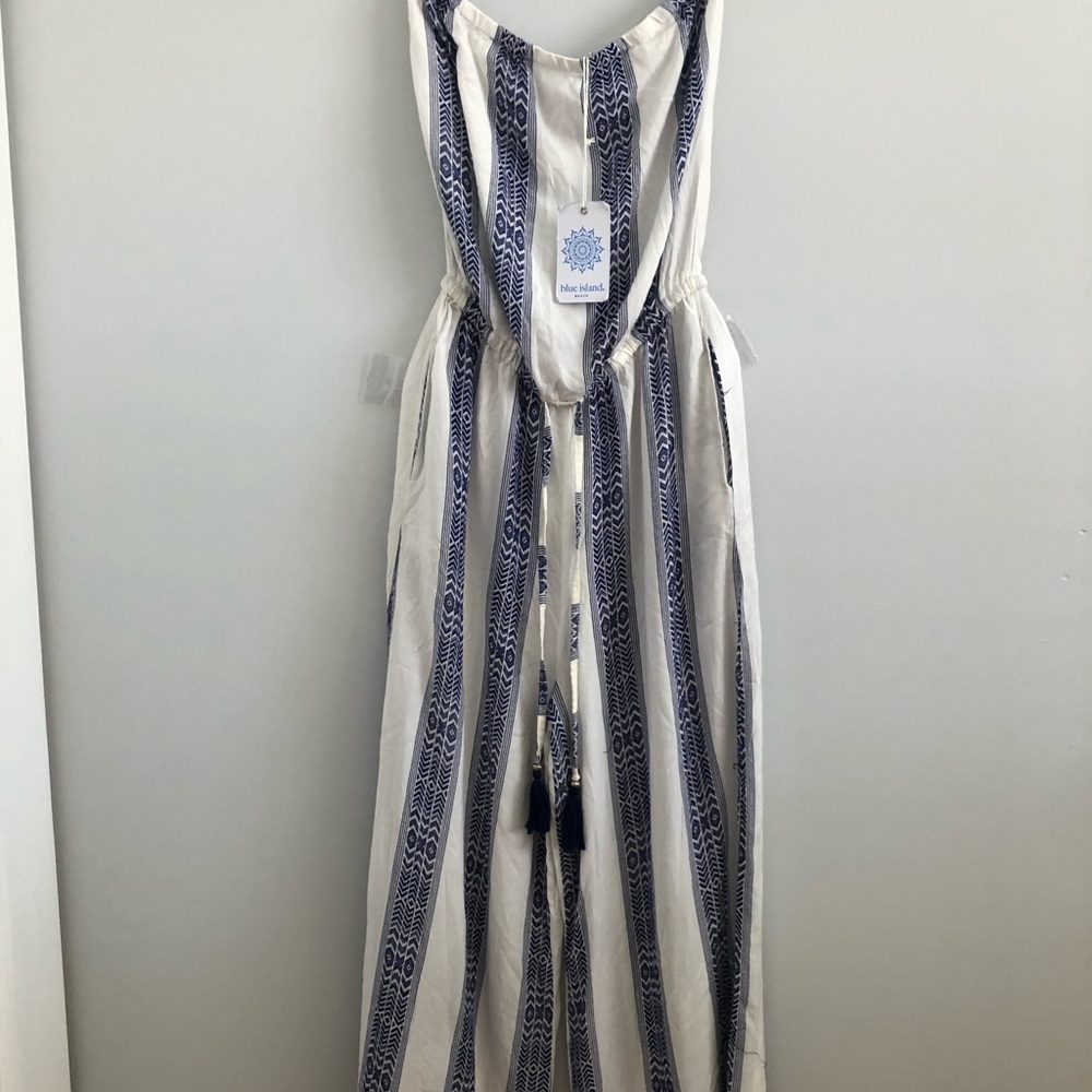 Blue Island Strapless pantsuit or cover up